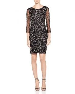 Cocktail Dresses Adrianna Papell - Jewel Cutout Mesh Dress 41912680