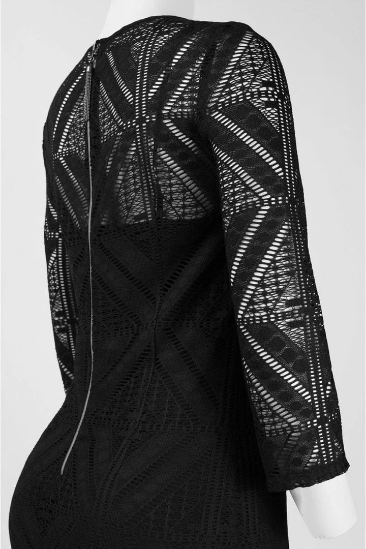 Adrianna Papell - Lace Cut Out Pattern Jewel Neck Dress 16260630 Cocktail Dresses 5 Adrianna Papell - Lace Cut Out Pattern Jewel Neck Dress 16260630 Cocktail Dresses