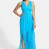 Adrianna Papell - Pleated Bodice Chiffon Dress 231M55220