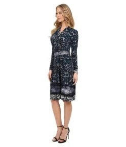 Cocktail Dresses Adrianna Papell - Printed V-Neck Dress 15246570