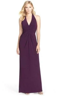 Adrianna Papell - Ruched Jersey Halter Dress 191915320 - 1 Pc Black In Size 4 Available Formal Gowns