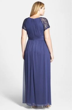 Adrianna Papell - Ruched Jewel Neck Dress 81898931 Formal Gowns