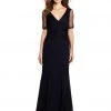 Formal Gowns Adrianna Papell - Ruched V-Neck Dress 81870060