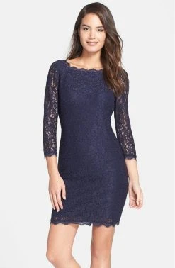 Adrianna Papell - Scalloped Lace Dress 41864782 Cocktail Dresses