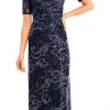Adrianna Papell - Sequin Lace Embroidered Swirl Mesh Dress AP1E201418 - 1 Pc Midnight In Size 10 Available Formal Gowns 2 Adrianna Papell - Sequin Lace Embroidered Swirl Mesh Dress AP1E201418 - 1 Pc Midnight In Size 10 Available Formal Gowns