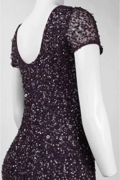 Formal Gowns Adrianna Papell - Sequined Bateau Neck Sheath Dress 91874600