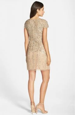 Adrianna Papell - Sequined Ornate Dress 41911070 Cocktail Dresses