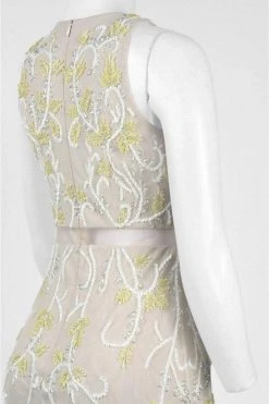 Formal Gowns Adrianna Papell - Sheer Floral Beaded Dress AP1E200993 11 Formal Gowns Adrianna Papell - Sheer Floral Beaded Dress AP1E200993