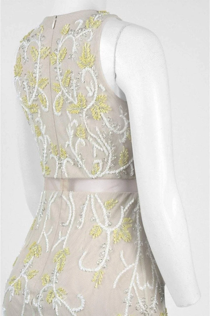 Formal Gowns Adrianna Papell - Sheer Floral Beaded Dress AP1E200993 7 Formal Gowns Adrianna Papell - Sheer Floral Beaded Dress AP1E200993