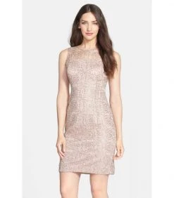 Adrianna Papell - Sleeveless Illusion Lace Cocktail Dress 41889120 Cocktail Dresses