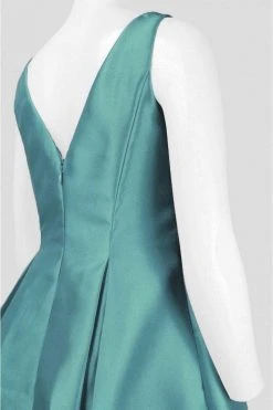 Cocktail Dresses Adrianna Papell - Sleeveless V-Back Tea Length Dress 41899070