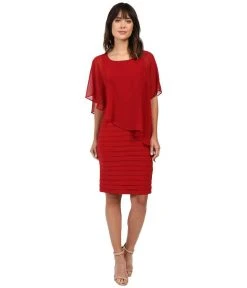 Adrianna Papell - Square Neckline Jersey Dress 11222320 Cocktail Dresses