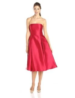 Adrianna Papell - Strapless Tea Length Dress 41912150 Cocktail Dresses