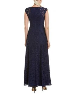 Aidan Mattox - 151A12840 Sheer Cap Sleeve Lace Godet A-Line Dress Formal Gowns