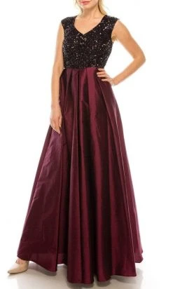 Formal Gowns Aidan Mattox - 54465580 Sequined Pleated A-Line Dress