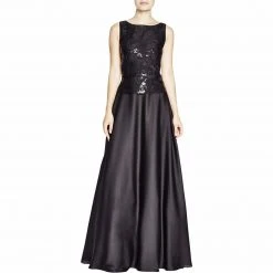 Aidan Mattox - 54466000 Sequined Lace Bodice Popover Chiffon Dress Formal Gowns