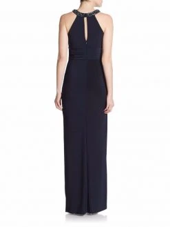 Aidan Mattox - 54469030 Embellished Halter Jersey Dress