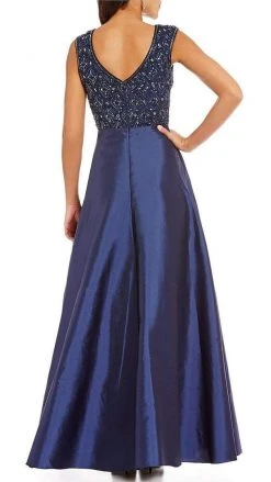 Aidan Mattox 54471390 Embellished Bateau Neckline A-Line Dress - 1 Pc Twilight In Size 6 Available Formal Gowns