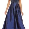 Aidan Mattox 54471390 Embellished Bateau Neckline A-Line Dress - 1 Pc Twilight In Size 6 Available Formal Gowns 2 Aidan Mattox 54471390 Embellished Bateau Neckline A-Line Dress - 1 Pc Twilight In Size 6 Available Formal Gowns