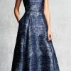 Aidan Mattox - 54473760 A Line Long Gown - 1 Pc Navy In Size 2 Available Formal Gowns