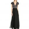 Formal Gowns Aidan Mattox - Aidan By MN1E200675 Lace V-neck Chiffon A-line Dress