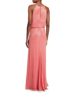 Aidan Mattox - Beaded Halter Neck Dress 54470000