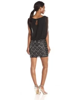 Aidan Mattox - Embellished Bateau Neck Dress 151A11300 Cocktail Dresses