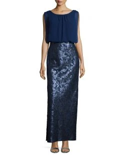 Aidan Mattox - Embellished Bateau Neck Dress 251704850 Formal Gowns