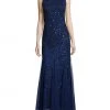 Aidan Mattox - Embellished Jewel Neck Dress 251705110