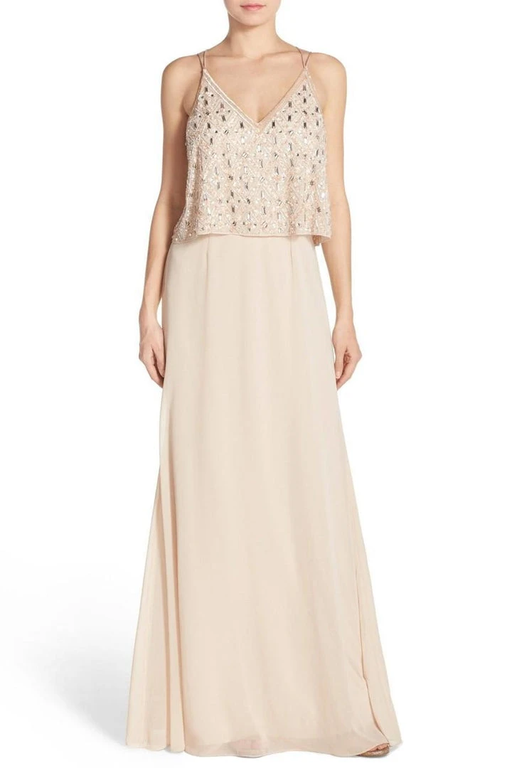 Formal Gowns Aidan Mattox - Embellished V-Neck Dress 54469340 3 Formal Gowns Aidan Mattox - Embellished V-Neck Dress 54469340