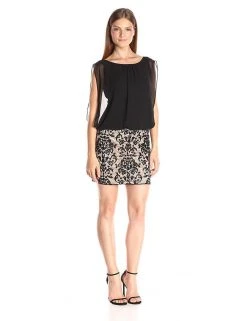 Aidan Mattox - Embroidered Chiffon Short Dress 151A15230 Cocktail Dresses