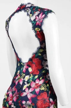 Aidan Mattox - Floral Embroidered Illusion Cocktail Dress MN1E201728 - 1 Pc Pink Multi In Sizes 4 Available Cocktail Dresses 8 Aidan Mattox - Floral Embroidered Illusion Cocktail Dress MN1E201728 - 1 Pc Pink Multi In Sizes 4 Available Cocktail Dresses