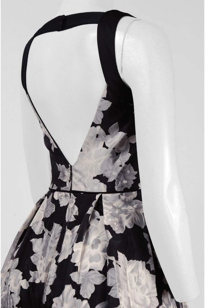 Aidan Mattox - Floral V-Neck Dress 151A99140 5 Aidan Mattox - Floral V-Neck Dress 151A99140
