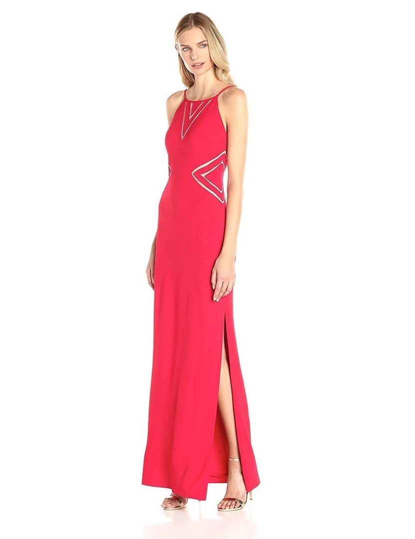 Aidan Mattox - Halter Neck Crepe Dress 54469750 Formal Gowns 3 Aidan Mattox - Halter Neck Crepe Dress 54469750 Formal Gowns