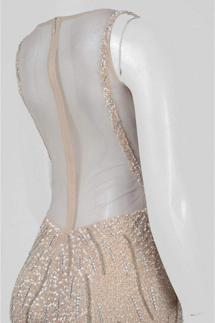 Aidan Mattox - MD1E200817 Sequin Embellished Sleeveless V Neck Gown 5 Aidan Mattox - MD1E200817 Sequin Embellished Sleeveless V Neck Gown