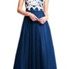 Formal Gowns Aidan Mattox - MD1E200856 Sleeveless V-Neck Embroidered Ball Gown 1 Formal Gowns Aidan Mattox - MD1E200856 Sleeveless V-Neck Embroidered Ball Gown