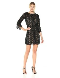 Cocktail Dresses Aidan Mattox - MD1E201068 Jewel Neck Lace Cocktail Dress