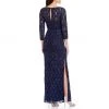 Formal Gowns Aidan Mattox - MD1E201905 Lace Embroidered Bateau Column Dress