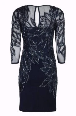 Cocktail Dresses Aidan Mattox - MD1E201969 Embellished Quarter Length Sleeve Dress