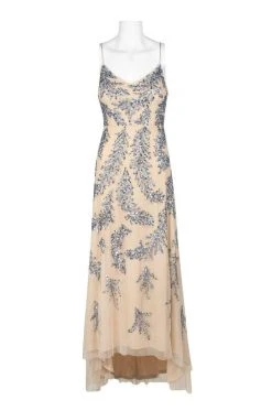Aidan Mattox - MD1E202204 Embellished V-neck High Low Dress Formal Gowns