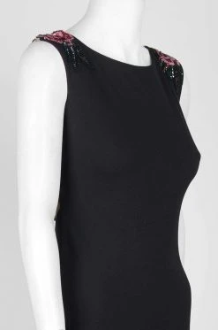 Aidan Mattox - MD1E202412 Embellished Taffeta Bateau Trumpet Dress