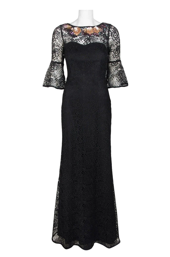 Aidan Mattox - MD1E202735 Floral Lace Bateau Trumpet Dress 5 Aidan Mattox - MD1E202735 Floral Lace Bateau Trumpet Dress