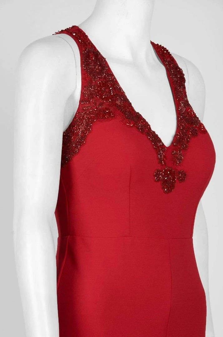 Formal Gowns Aidan Mattox - MD1E202834 Embellished Halter V-neck Trumpet Dress 6 Formal Gowns Aidan Mattox - MD1E202834 Embellished Halter V-neck Trumpet Dress