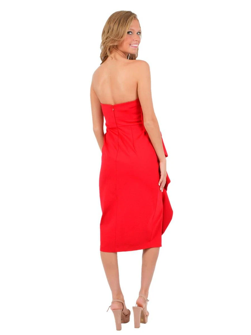 Aidan Mattox - MD1E203029 Ruffled Side Bodice Sheath Dress Cocktail Dresses 4 Aidan Mattox - MD1E203029 Ruffled Side Bodice Sheath Dress Cocktail Dresses