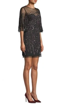 Aidan Mattox - MD1E203114 Illusion Flutter Sleeve Cocktail Dress Cocktail Dresses 7 Aidan Mattox - MD1E203114 Illusion Flutter Sleeve Cocktail Dress Cocktail Dresses