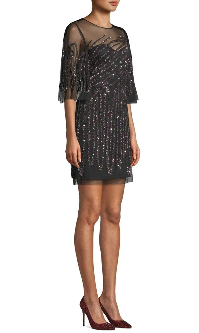 Aidan Mattox - MD1E203114 Illusion Flutter Sleeve Cocktail Dress Cocktail Dresses 5 Aidan Mattox - MD1E203114 Illusion Flutter Sleeve Cocktail Dress Cocktail Dresses