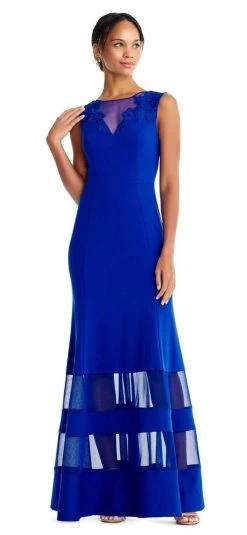 Formal Gowns Aidan Mattox - MD1E203970 Sleeveless Illusion Panel Mermaid Dress
