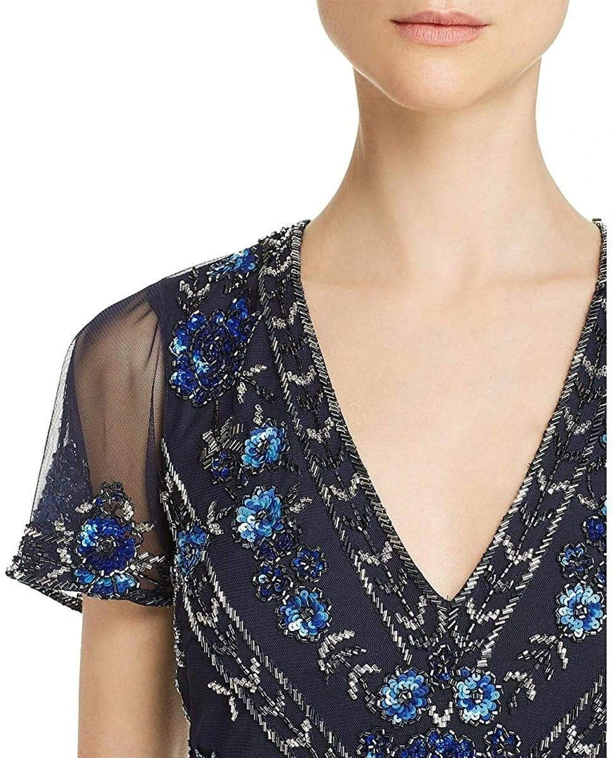 Aidan Mattox - MD1E204369 Short Sleeve Embellished Short Dress Cocktail Dresses 5 Aidan Mattox - MD1E204369 Short Sleeve Embellished Short Dress Cocktail Dresses