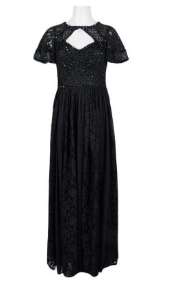 Formal Gowns Aidan Mattox - MD1E204601 Embellished Lace A-Line Gown