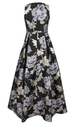 Formal Gowns Aidan Mattox - MD1E204767 Floral Metallic Jacquard A-Line Dress
